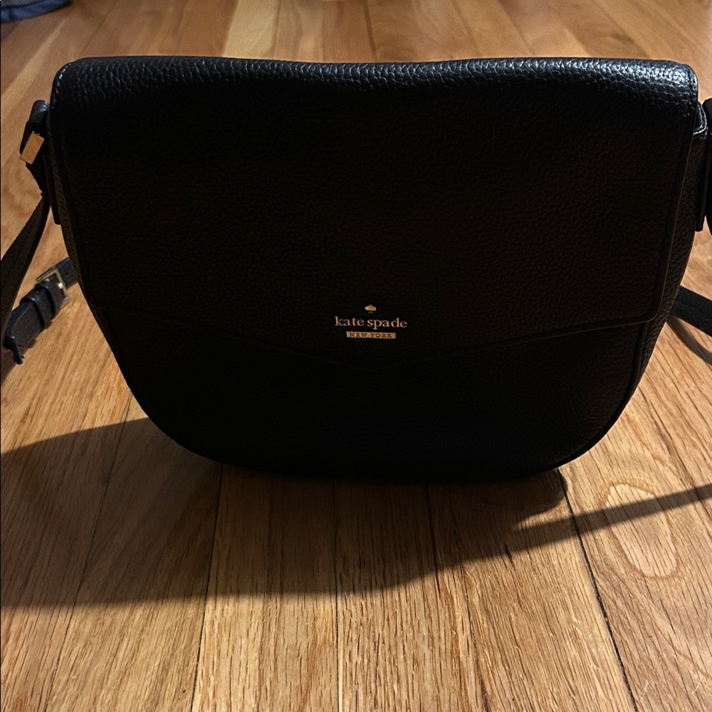 Kate Spade Charcoal Pebbled Crossbody Bag